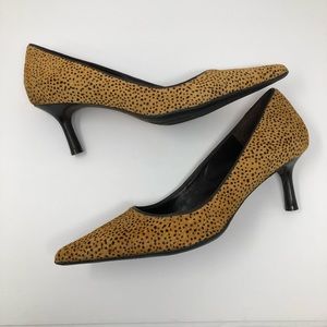 Antonio melani leopard calf hair kitten heels 5.5